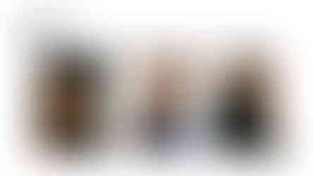 Three pictures with people's faces. Bright and engaging design.