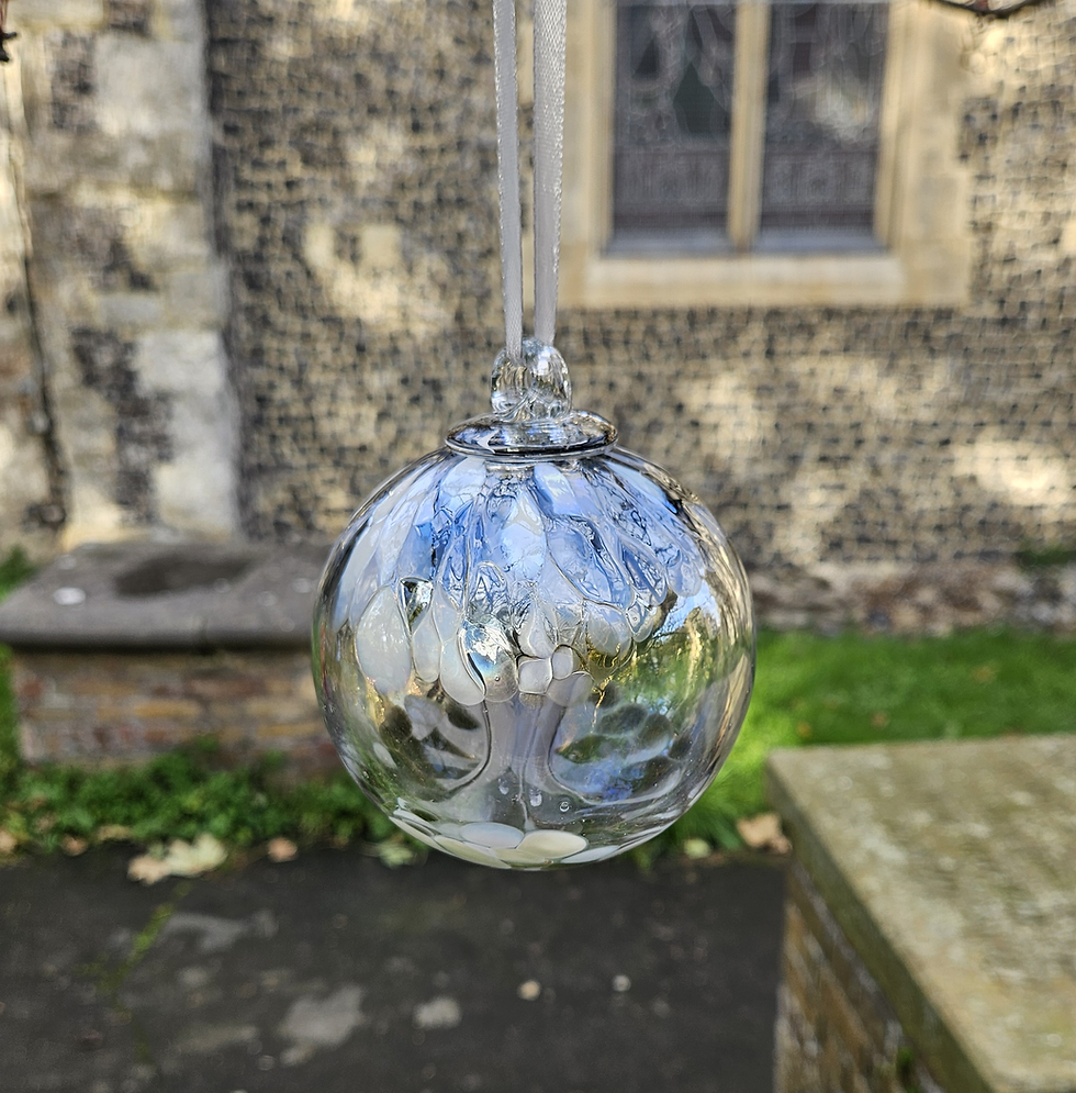 Thumbnail: Glass Witches Ball - Smoke
