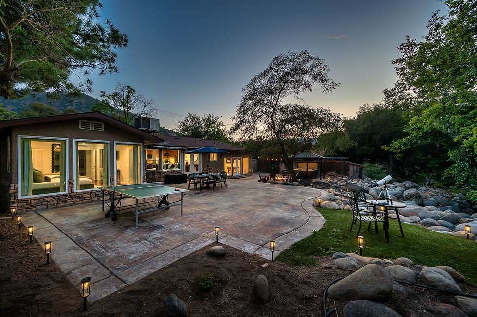 Cabin fire pit in Three Rivers near Sequoia National Park