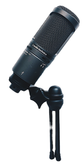 black microphone on white surface_edited