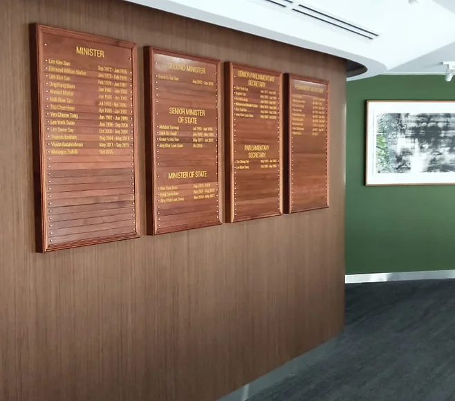 Honour Board Ministry of Sustainability and the Environment
