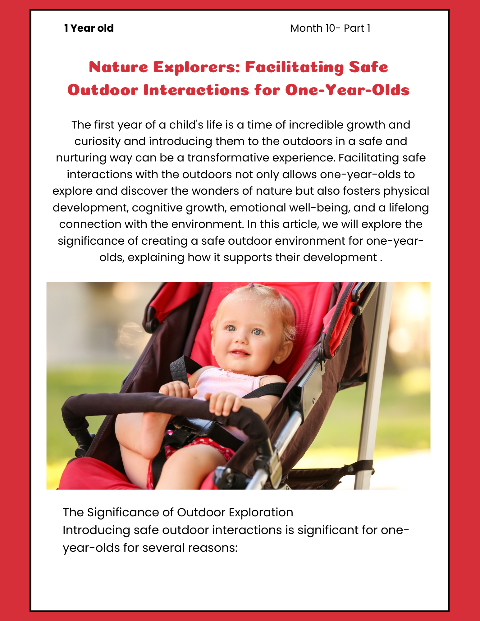 1 Year-Old - Month 10