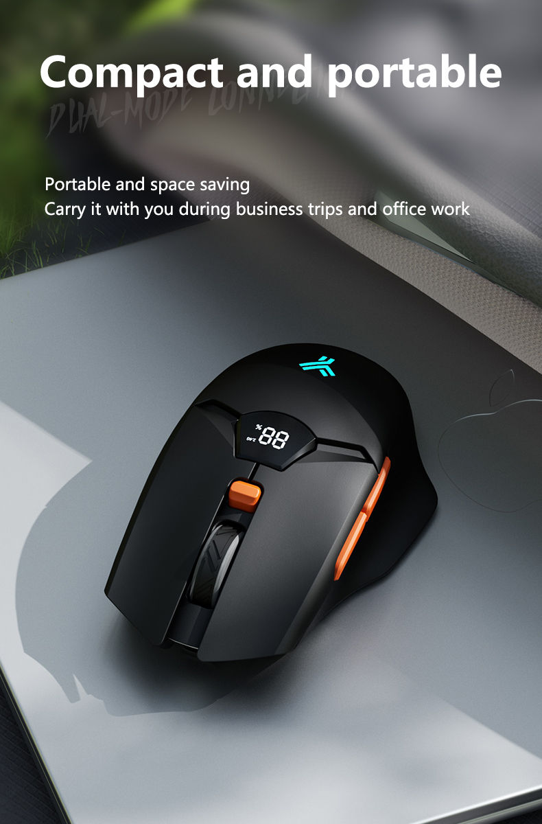 Thumbnail: Warvank SX01 Wireless Gaming Mouse Smart Screen Display 6-speed DPI Adjustment 6