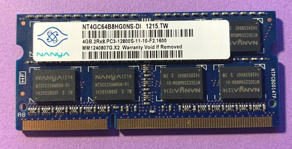 Thumbnail: Nanya 4GB DDR3 Memory SO-DIMM 204pin PC3-12800S 1600MHz