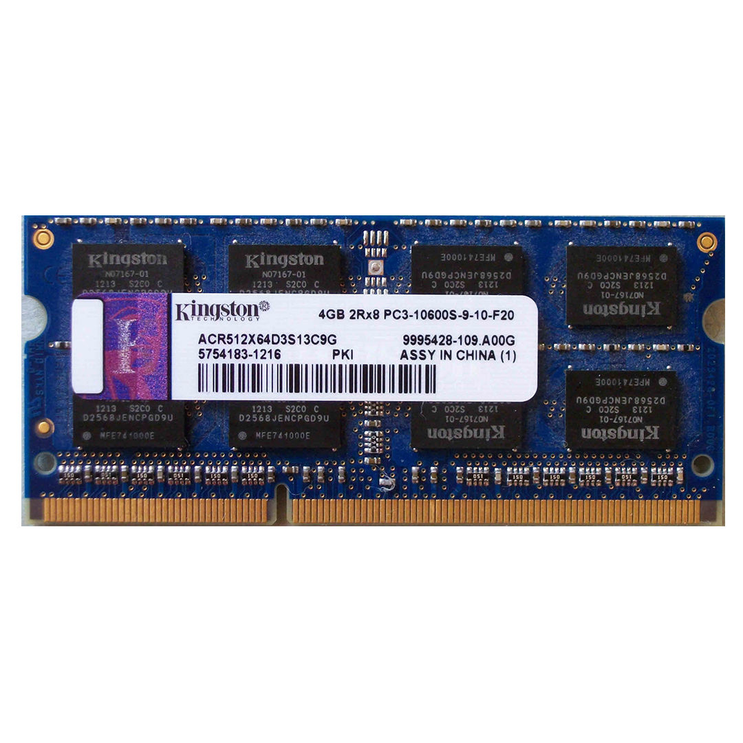 Kingston 4GB 2Rx8 PC3-10600S Laptop memory