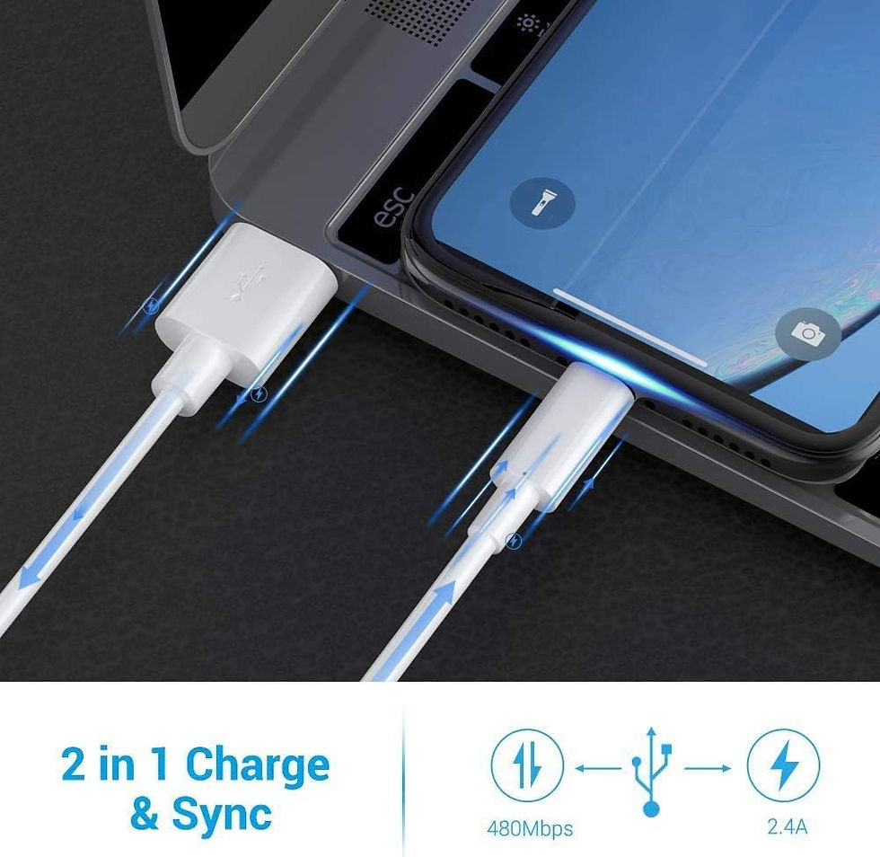 Thumbnail: Lightning Cable MFi Certified - iPhone Charger 3Pack 6FT Lightning to USB A
