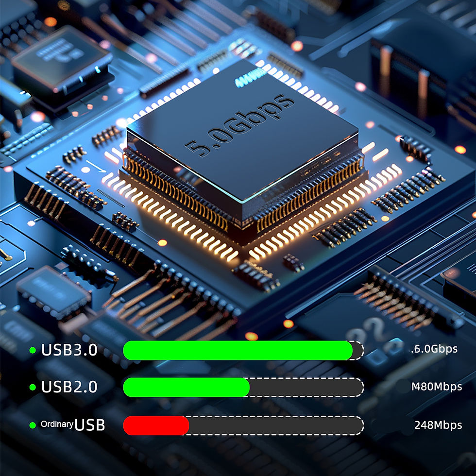 Thumbnail: 7 Ports USB 3.0 HUB Type C Docking Station 5Gbps High Speed Transmission Splitte