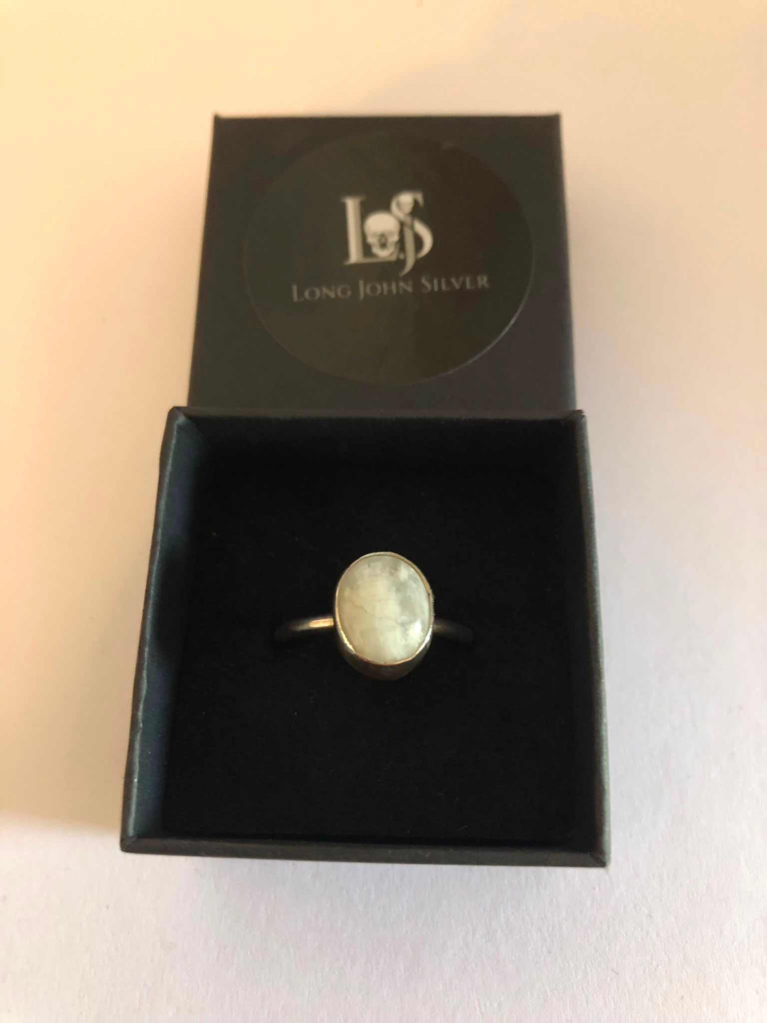 Silver Moonstone Ring