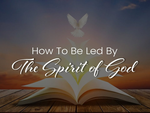To be led by the spirit
