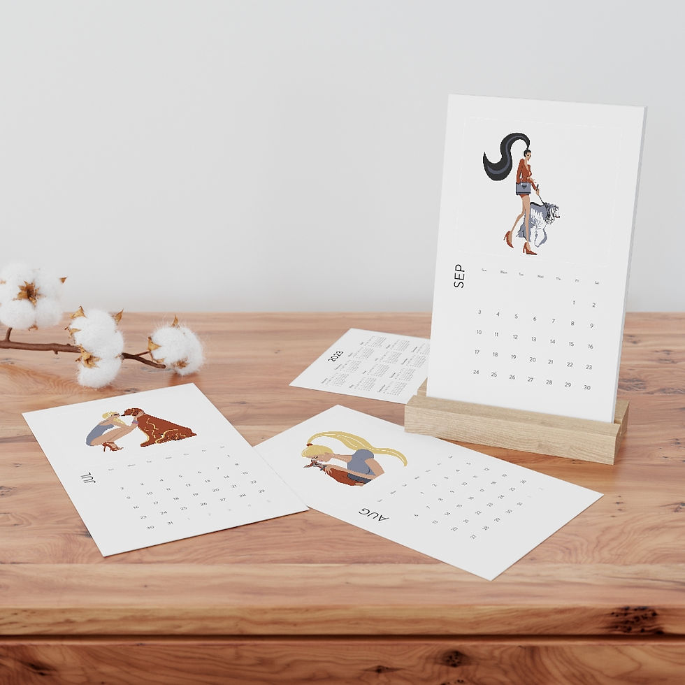 Миниатюра: Pet Lovers Vertical Desk Calendar (2023)