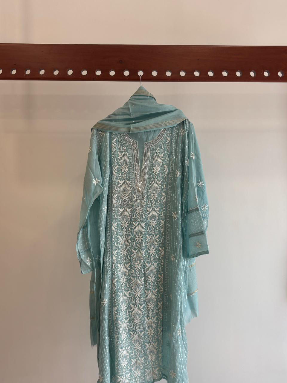 Chikankari semi stitched