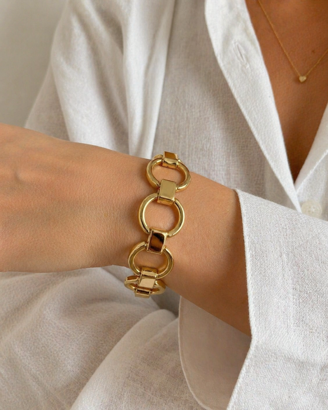 Pulseira Elo Dourado Belíssima