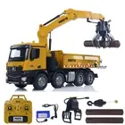 HUINA 1538 RC Holzgreifer LKW 1:14 mit Kranarm, Kippmulde, Licht und Sound.