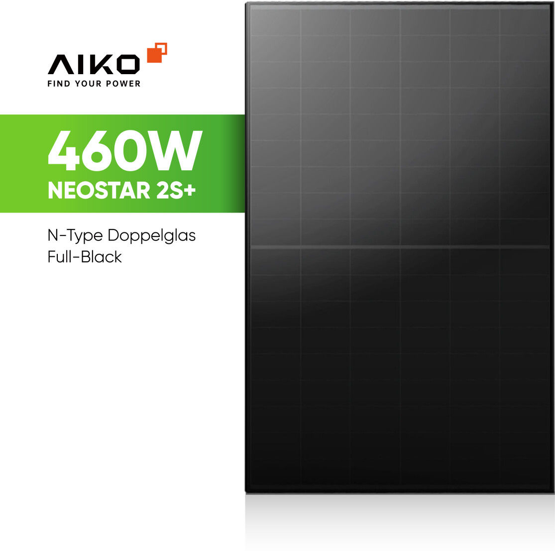 Aiko Solar Neostar 2S+ 460Wp Glas-Glas Fullblack Solarmodul