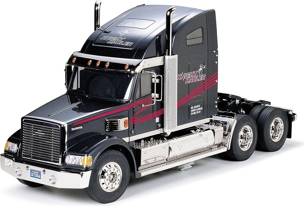 Tamiya Knight Hauler 1:14 RC US Truck mit Chromdetails, Aluminium-Chassis und 3-Gang Getriebe.