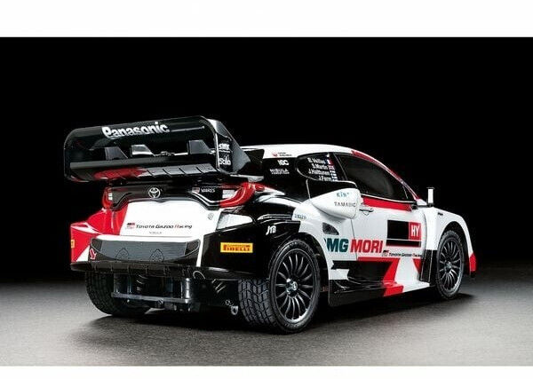 Tamiya Toyota Yaris Rally1 Hybrid TT-02 1:10 Rallye RC Auto mit 4WD-Antrieb, offizieller WRC-Karosserie und TT-02 Chassis.