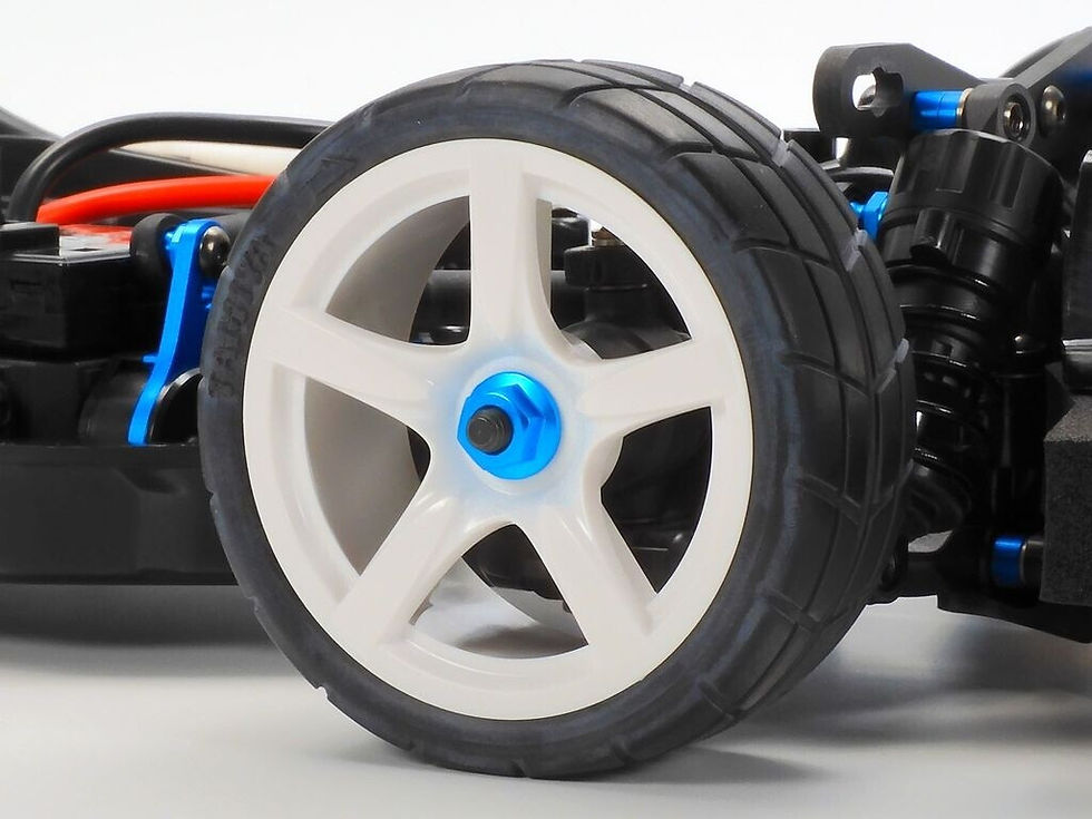 Tamiya TT-02 Type-SRX 1:10 4WD Racing Chassis Kit mit TRF420 Fahrwerk, Aluminium-Hop-Ups und Double-Cardan-Antriebswellen.