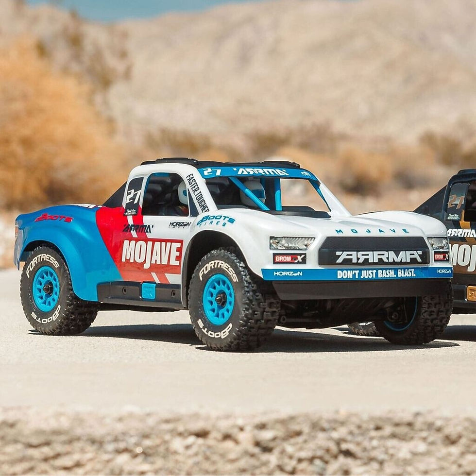 ARRMA MOJAVE GROM 223S BLX 4X4 RTR Brushless Desert Truck Weiß mit 4500kV Brushless-Motor, DSC-Stabilisierung, Allradantrieb