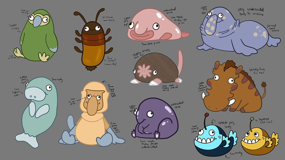 Ugly Animals Made Cute with notes