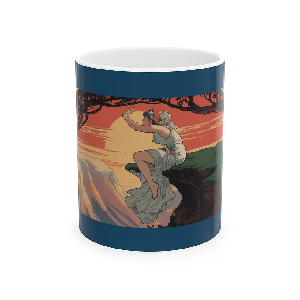 Patriotic Art Nouveau Ceramic Mug