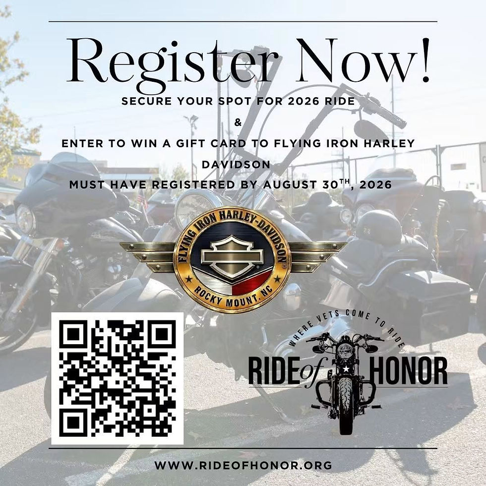 Registration flyer for the 2026 Ride of Honor.