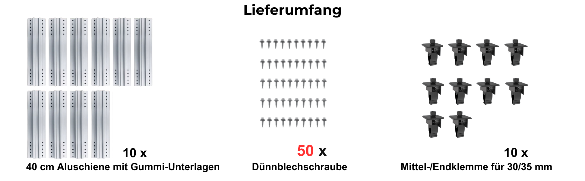 Produktübersicht Solarmontage Set