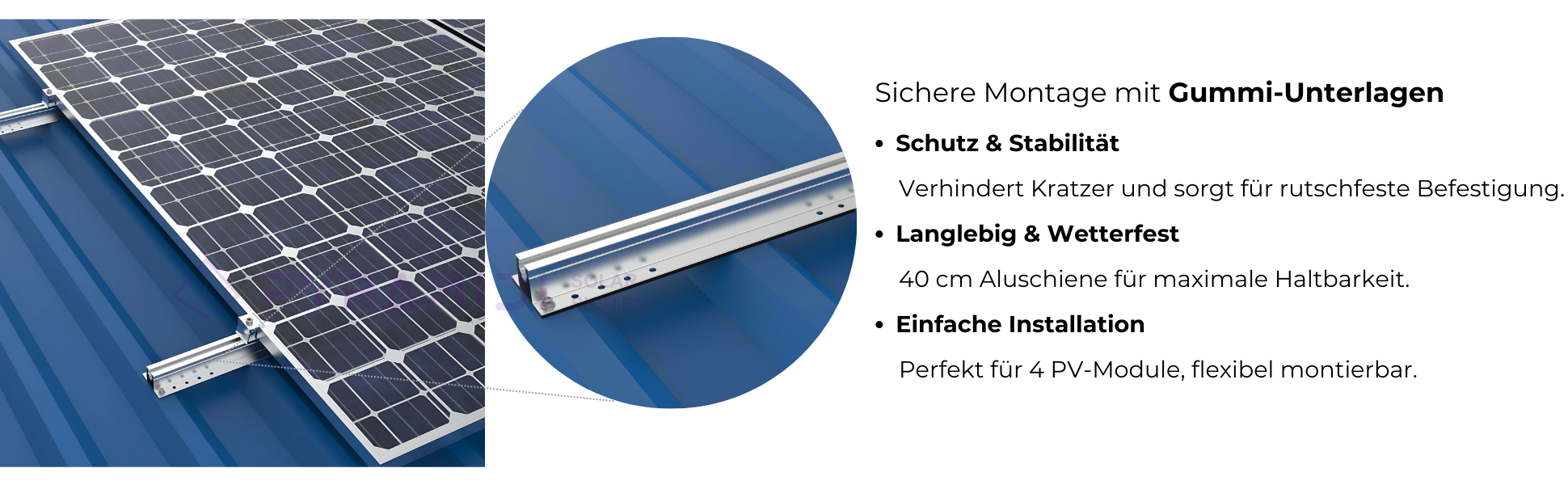 Detail Ansicht Klemmen und Schienen