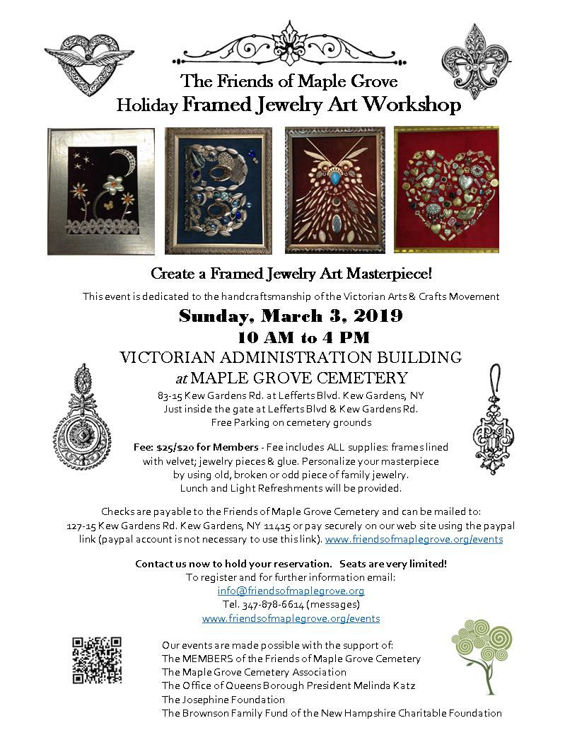 Framed Jewelry Art Workshop 