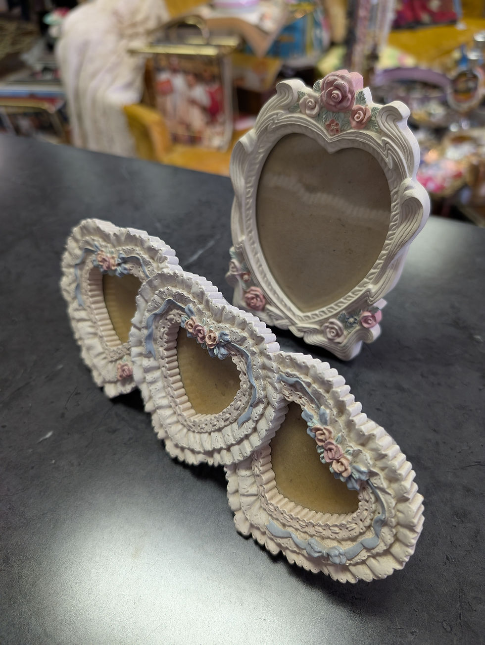 Thumbnail: Pair of Cute dainty picture frames hearts 80's vibes kitschy coquette Pair 2