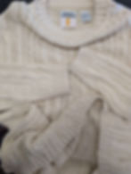 Thumbnail: Vintage thick cable knit sweater Merit Awards USA Made L XL Oversized Men Women