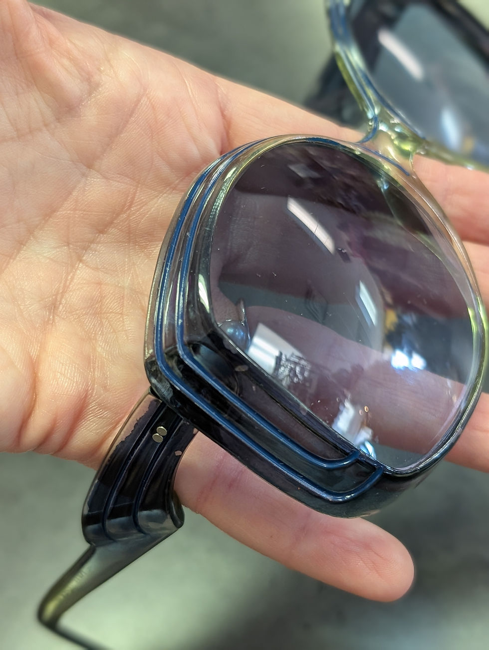 Thumbnail: Jumbo Vintage Blue Sunglasses Japan Oversized Ladies