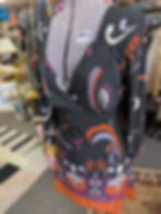 Thumbnail: Boho Y2K Vibes Mini Dress Faux Wrap Black by Cocomo L XL