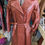 Thumbnail: Vintage Womens Brown Crispy leather jacket trench long 70's Vibes Belted Size 8