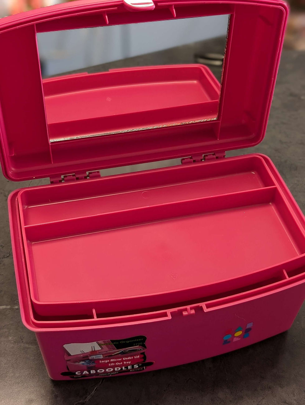 Thumbnail: 1990's Awesome Mini Caboodle Hot Pink 2720 USA Made