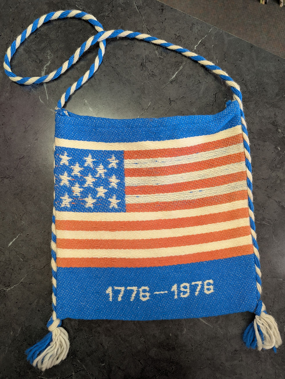 Thumbnail: America USA Handmade cross body shoulder bag tote red white Blue 1776 to 1976