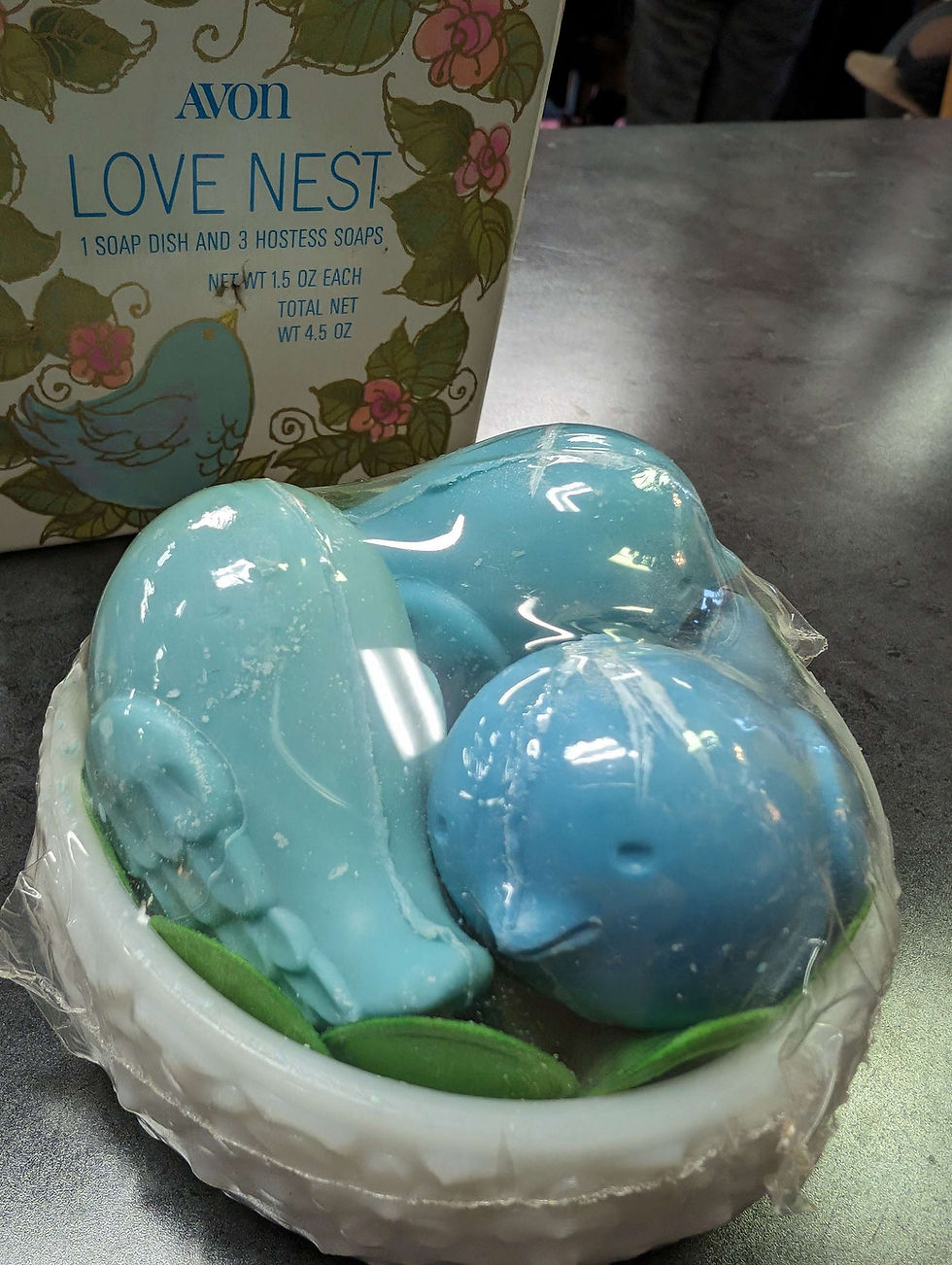 Thumbnail: Vintage Avon 3 birds soap and dish New in plastic deadstock