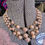 Thumbnail: Stranded Pearl  Vintage Necklace 3 strands Japan Pink Black champagne beaded