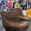 Thumbnail: Frye Ankle Booties Brown Studded Leather perforated chunky heel 9 Boots Shoes
