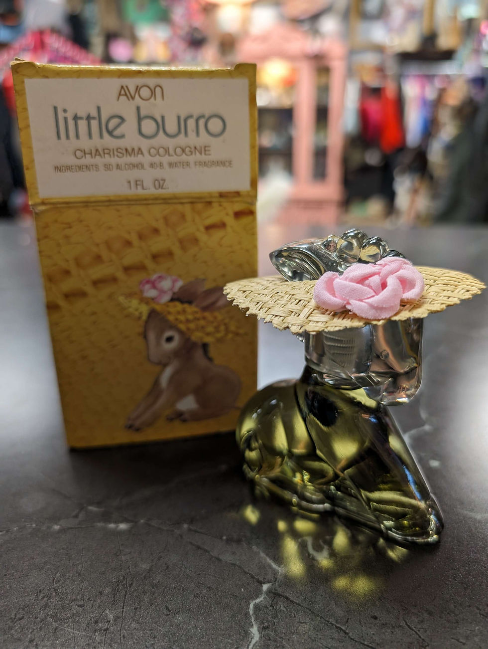 Thumbnail: Vintage Avon little burro donkey cologne