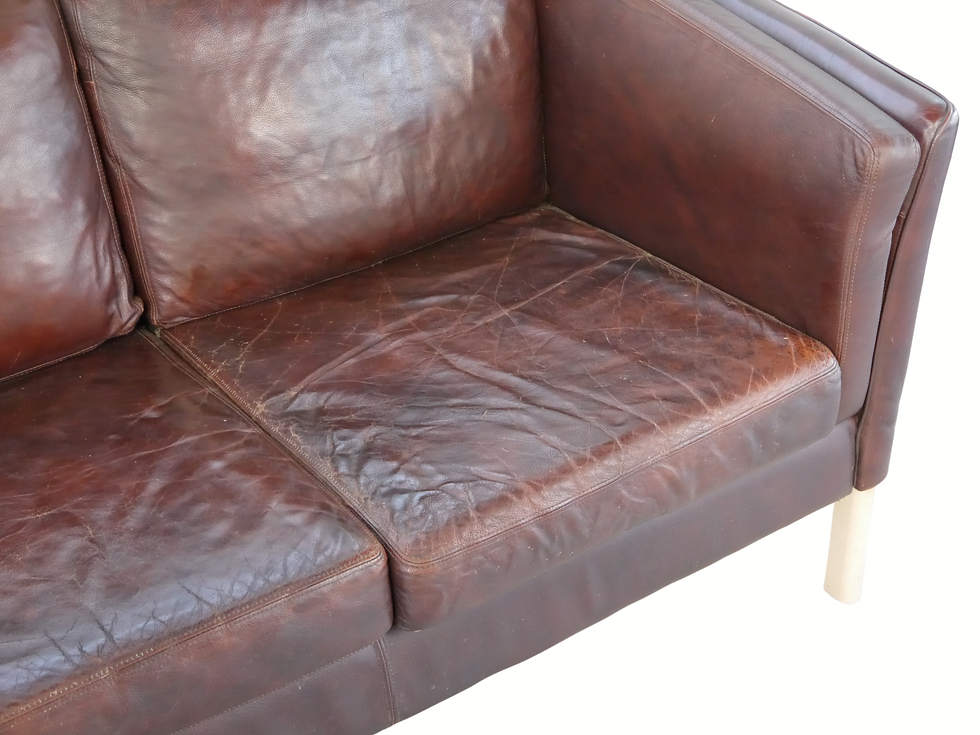 Thumbnail: Danish 1960's Buffalo Leather  Sofa