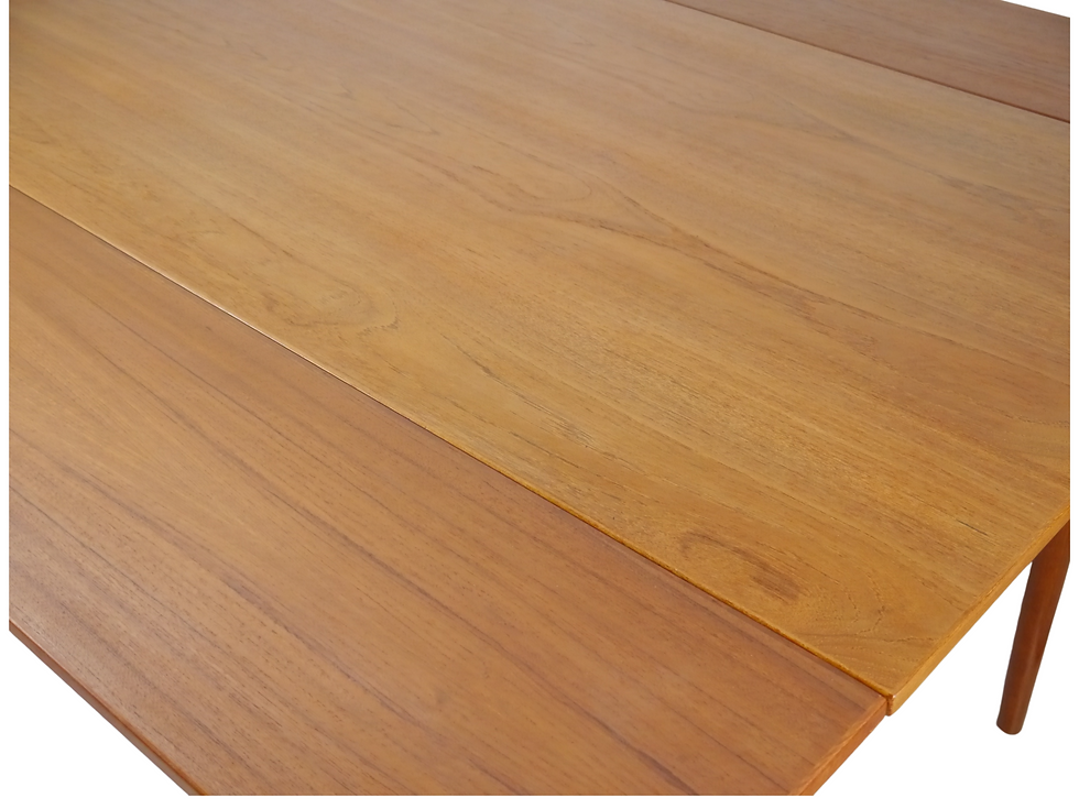 Thumbnail: Fully restored Danish Mid Century Teak Dining Table with Extension Leaves