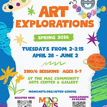 Afterschool Art Explorations: Spring 2026, Tuesdays - 6 week session