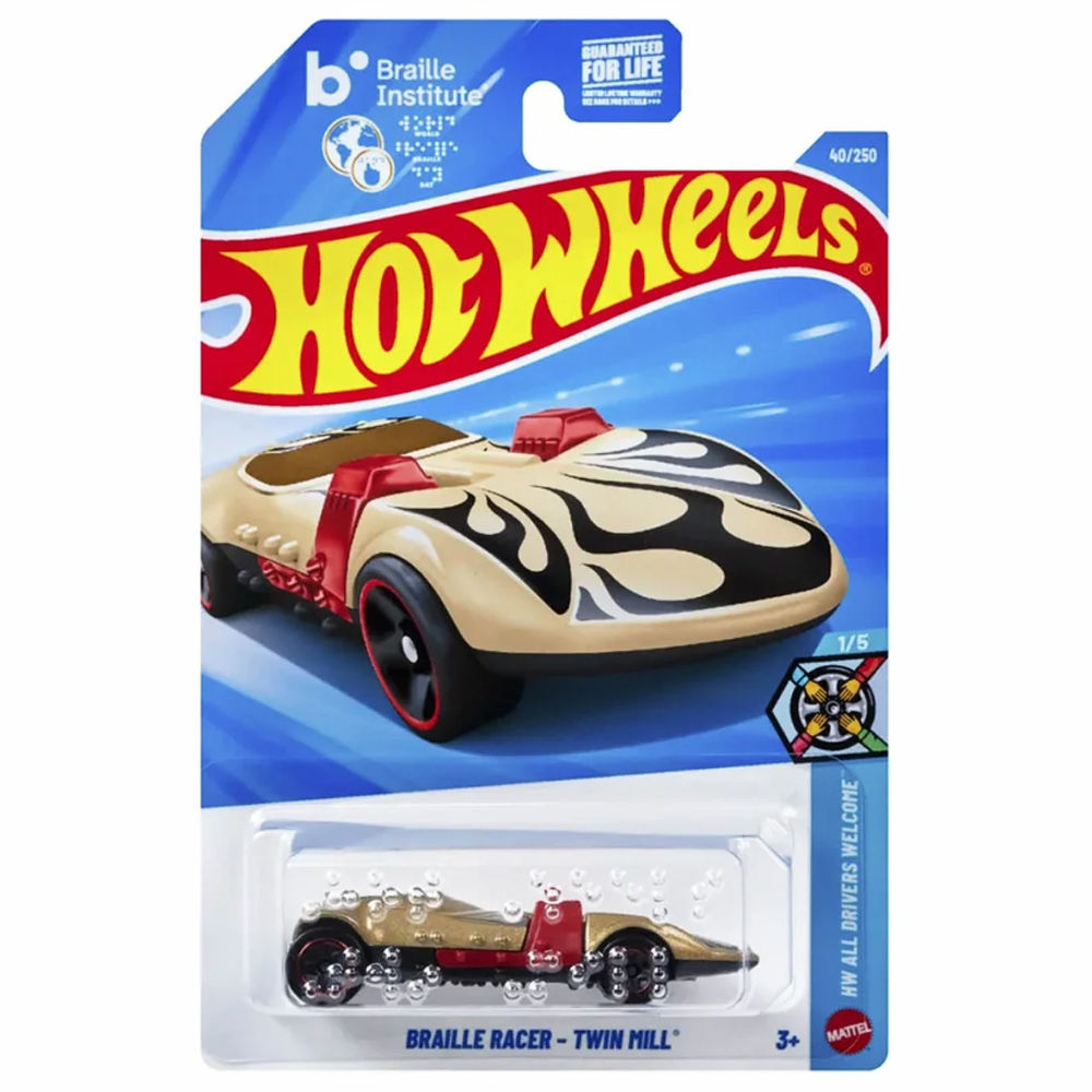 Hot Wheels Básico - Braille Racer / Voiture de Course - Twin Mill