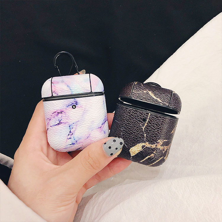 Thumbnail: Marble Earphone Case for AirPods 1/2 (PC Leather)