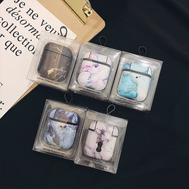 Thumbnail: Marble Earphone Case for AirPods 1/2 (PC Leather)