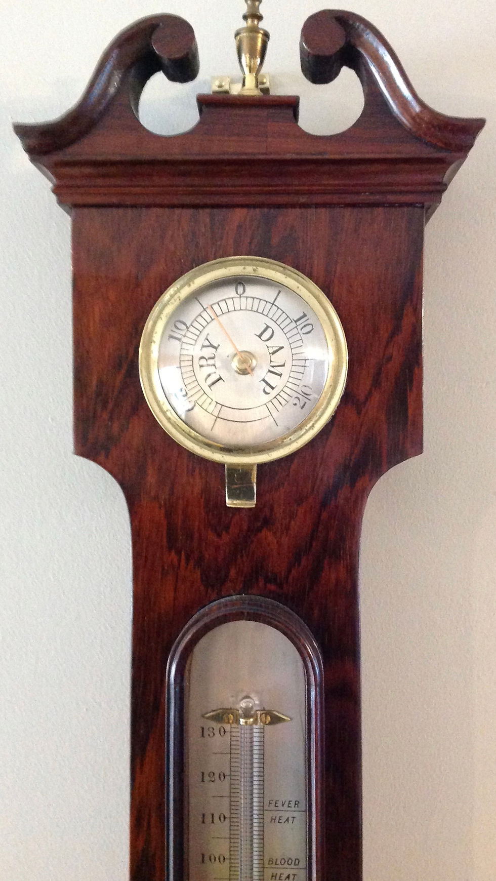 Thumbnail: 8" Rosewood wheel barometer circa 1820