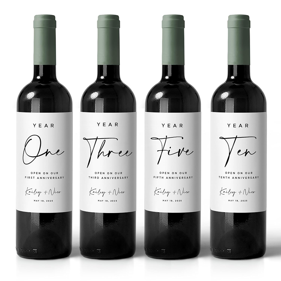 anniversary wine bottles