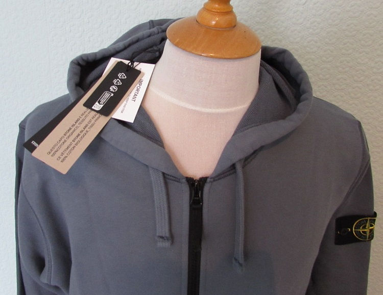 Miniatura: K1S156100042-S0051 Stone Island Hooded Full Zip Sweatshirt in Avio (V0024)