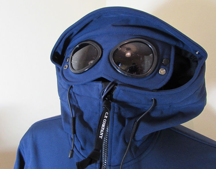 Miniatyrbilde: 16WCPUF04085 C.P. Company Soft Shell Goggle Hood Jacket in Dark Blue (887)