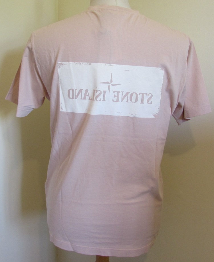 Miniatura: 74152NS80 Stone Island Round Neck Tee Shirt in Antique Rose (V0082)